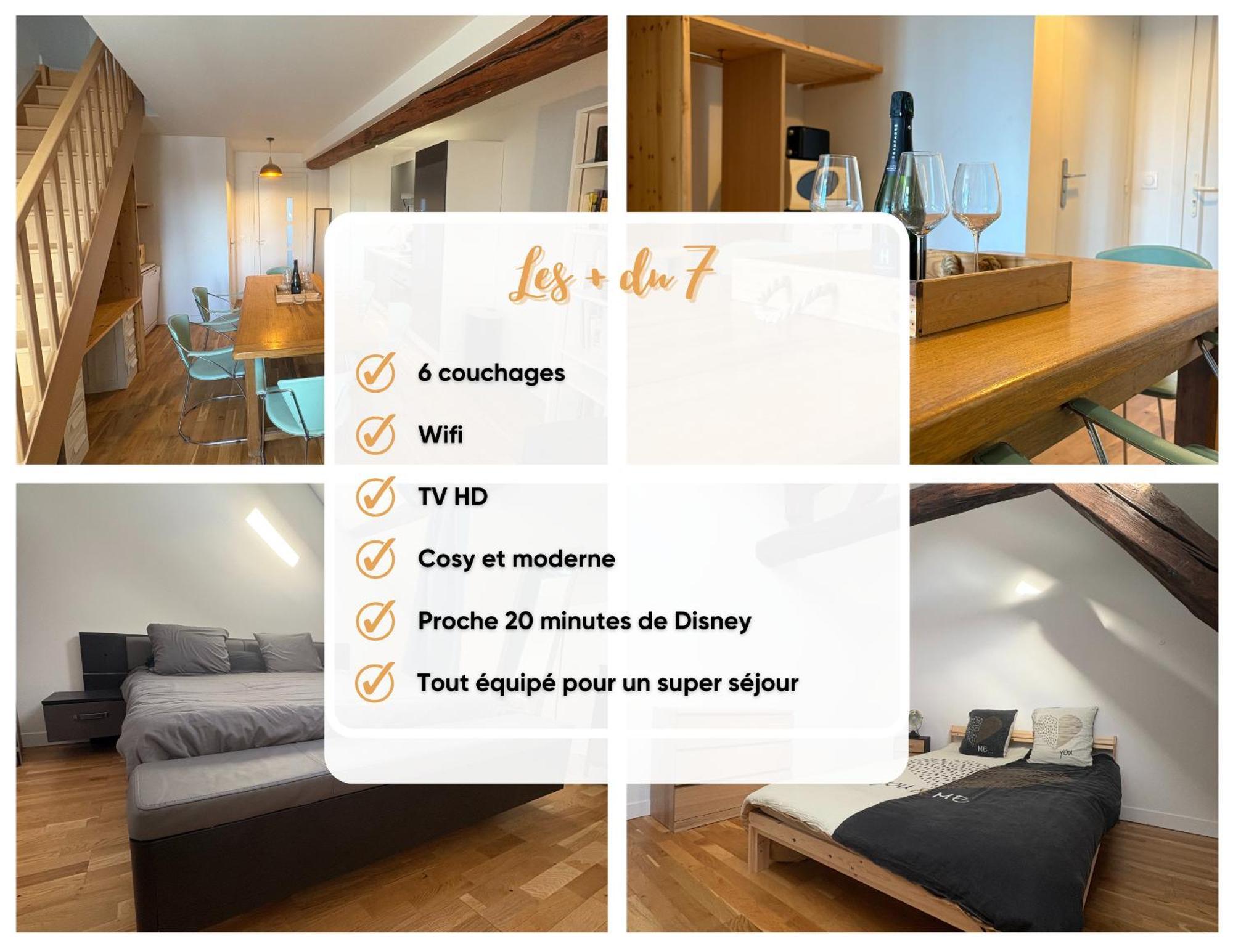 Le 7 - Appartement Cosy - Disney 20 Min Meaux Exterior photo